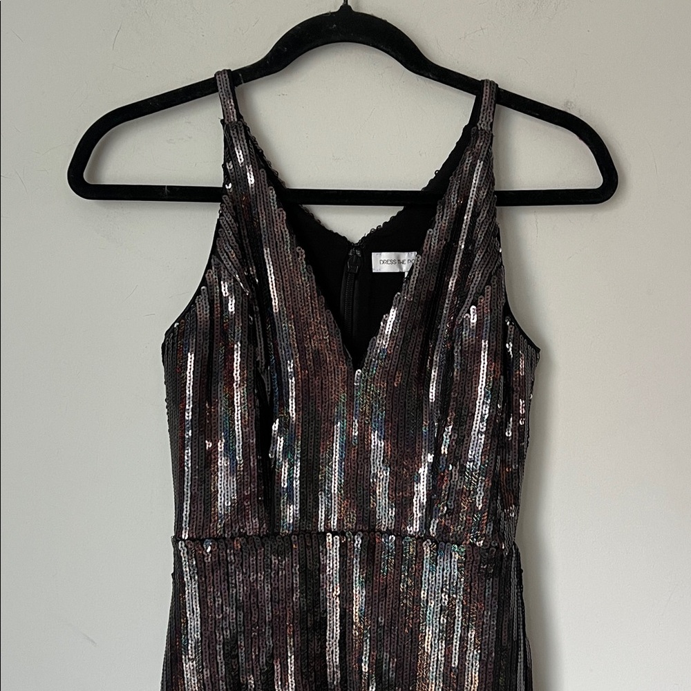 Dress the Population Sequin Fringe Midi Dress Cocktail Party, size xxs ♦️ - Picture 2 of 6